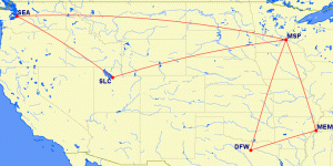 2013 Delta Mileage Run #1 Map